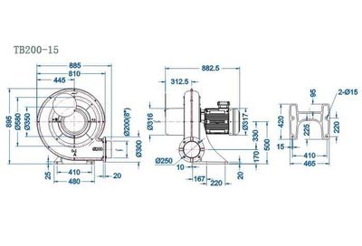 東莞全風(fēng)TB200-15工業(yè)送風(fēng)鼓風(fēng)機(jī) 高性價(jià)比大風(fēng)量解決方案